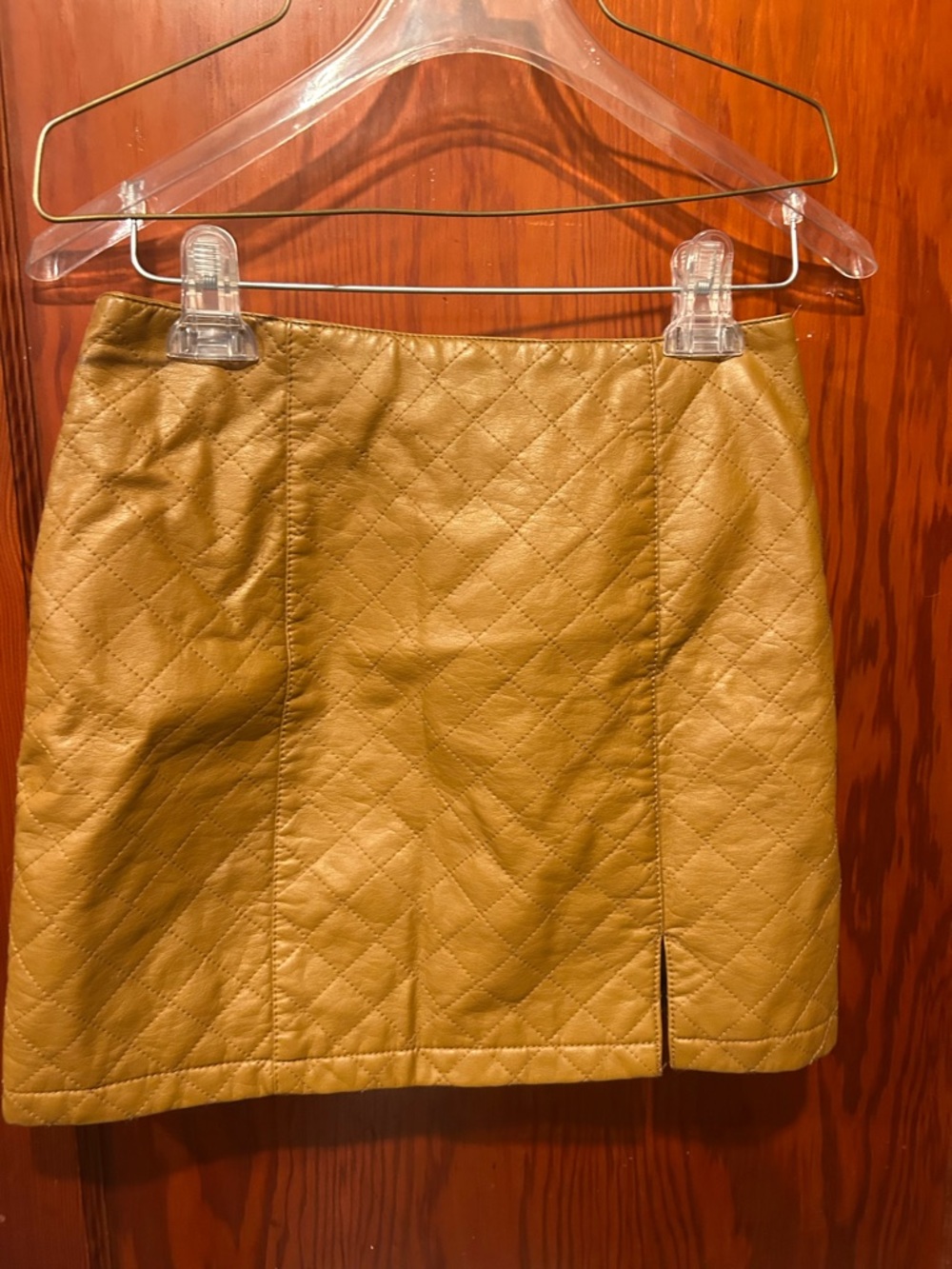 Forever 21 brown quilted mini skirt